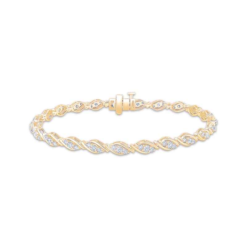 Main Image 1 of Adore Heirloom Certified Diamond Link Bracelet 1-1/2 ct tw 18K Yellow Gold 7"