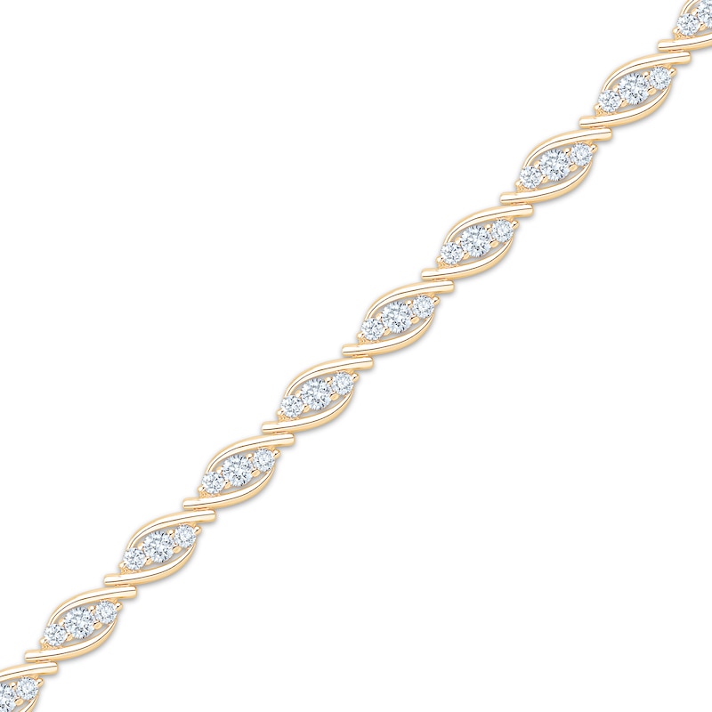 Main Image 2 of Adore Heirloom Certified Diamond Link Bracelet 1-1/2 ct tw 18K Yellow Gold 7"
