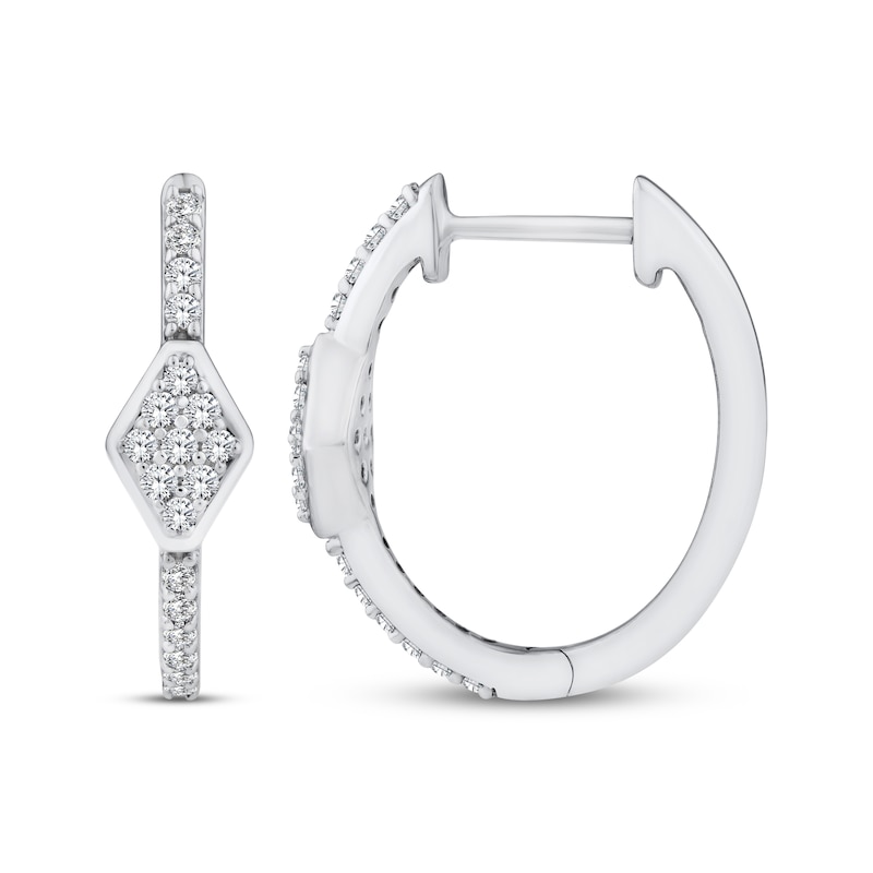 Main Image 1 of KAY Lab-Grown Diamonds Hoop Earrings 1/4 ct tw Sterling Silver