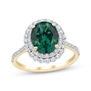 Thumbnail Image 1 of KAY Lab-Grown Diamonds Oval-Cut Lab-Created Emerald Ring 1/2 ct tw 10K Yellow Gold
