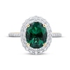 Thumbnail Image 3 of KAY Lab-Grown Diamonds Oval-Cut Lab-Created Emerald Ring 1/2 ct tw 10K Yellow Gold