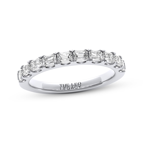 THE LEO Legacy Lab-Grown Diamond Emerald-Cut Anniversary Ring 1 ct tw 14K White Gold