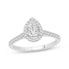 Thumbnail Image 4 of Adore Pear-Shaped Diamond Halo Bridal Set 1 ct tw 10K White Gold