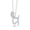 Thumbnail Image 2 of Diamond Dachshund Necklace 1/10 ct tw 10K White Gold 18"