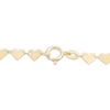 Thumbnail Image 2 of Polished Heart Link Bracelet Solid 10K Yellow Gold 7.5"