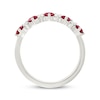 Thumbnail Image 2 of Lab-Created Ruby & White Lab-Created Sapphire Stackable Ring Sterling Silver