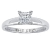 THE LEO Diamond Solitaire Ring 3/4 ct Princess-cut 14K White Gold