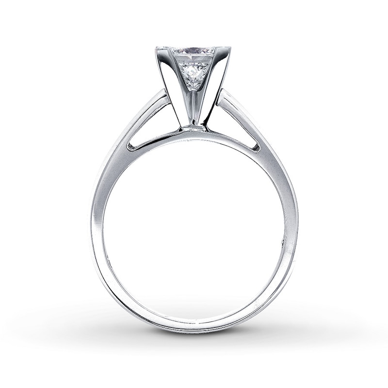 THE LEO Diamond Solitaire 1-1/2 ct Princess-cut 14K White Gold Ring