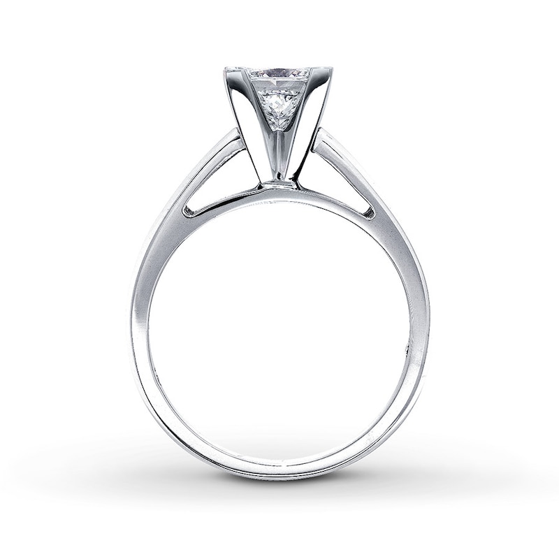Main Image 2 of THE LEO Diamond Solitaire 1-1/2 ct Princess-cut 14K White Gold Ring