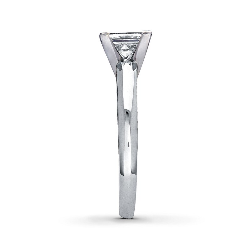 Main Image 3 of THE LEO Diamond Solitaire 1-1/2 ct Princess-cut 14K White Gold Ring