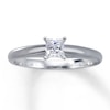 Thumbnail Image 0 of Diamond Solitaire Ring 1/2 carat Princess-cut 14K White Gold (K/I1)