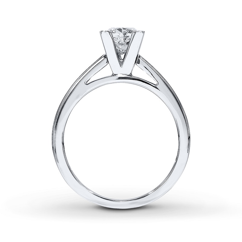 Main Image 2 of THE LEO Diamond Solitaire Ring 1 ct Princess-cut 14K White Gold
