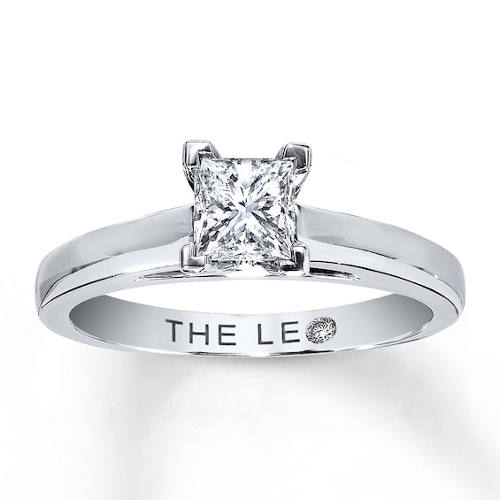 THE LEO Diamond Artisan Ring 3/4 Carat Princess-cut 14K White Gold