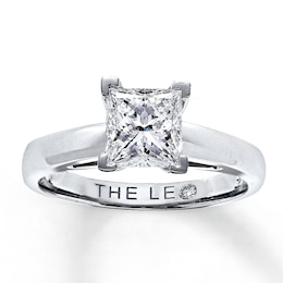 THE LEO Diamond Artisan Ring 1-1/2 ct tw Princess-cut 14K White Gold