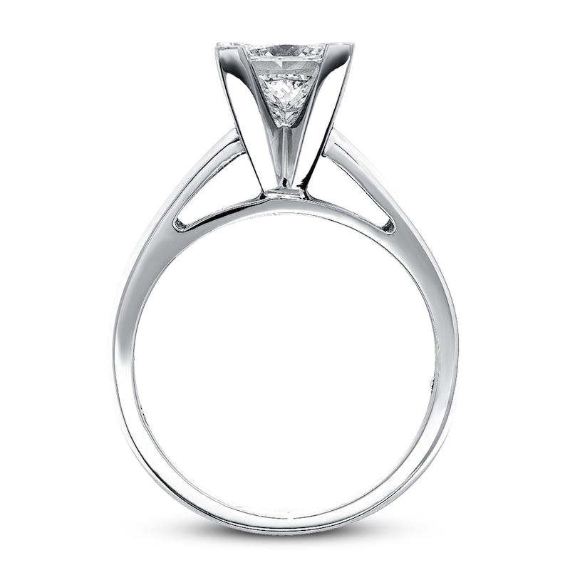 THE LEO Diamond Ring 2 Carat Princess-cut 14K White Gold