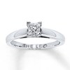 THE LEO Diamond Solitaire Ring 1/2 ct Princess-cut 14K White Gold