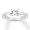 Thumbnail Image 1 of Certified Diamond Solitaire 1/2 ct Princess-cut 14K White Gold (I/SI2)