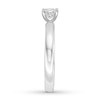Certified Diamond Solitaire 1/2 ct Princess-cut 14K White Gold