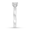 Certified Diamond Solitaire 3/4 ct Princess-cut 14K White Gold