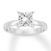 Thumbnail Image 1 of Certified Diamond Solitaire 1-1/2 ct Princess 14K White Gold (I/SI2)