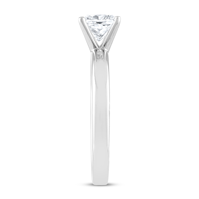 THE LEO Artisan Diamond Solitaire Engagement Ring 1 Carat Princess-cut 14K White Gold