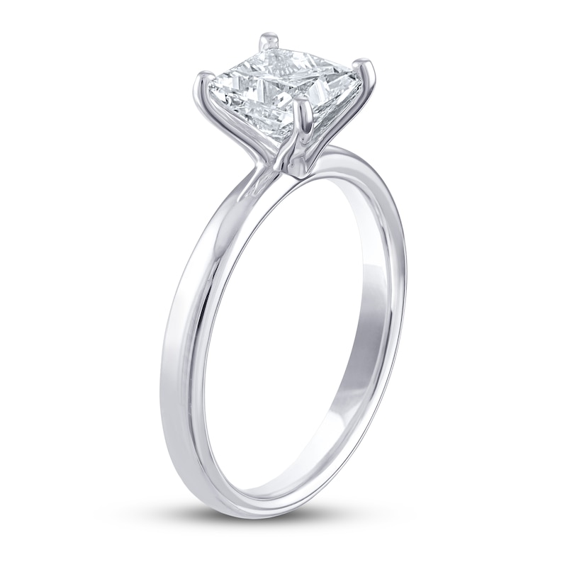 THE LEO Artisan Diamond Solitaire Engagement Ring 1-1/2 ct tw Princess-cut 14K White Gold