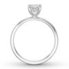 Thumbnail Image 1 of Certified Diamond Solitaire 3/4 ct Princess-cut 14K White Gold (I/SI2)