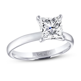 THE LEO Artisan Diamond Solitaire Engagement Ring 2 ct tw Princess-cut 14K White Gold