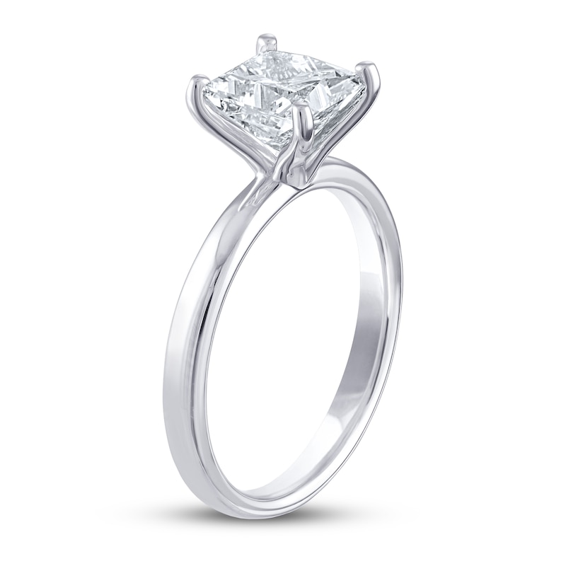 THE LEO Artisan Diamond Solitaire Engagement Ring 2 ct tw Princess-cut 14K White Gold