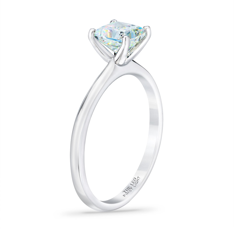 Main Image 2 of THE LEO First Light Diamond Princess-Cut Solitaire Engagement Ring 1 ct tw 14K White Gold