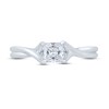The Kiss Diamond Solitaire GSI Engagement Ring 3/4 ct tw Princess-cut Platinum