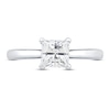 Thumbnail Image 2 of The Kiss Diamond Solitaire GSI Engagement Ring 1 ct tw Princess-cut Platinum (F/I1)