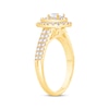 Thumbnail Image 1 of Diamond Double Teardrop Frame Engagement Ring 1-1/8 ct tw 14K Yellow Gold