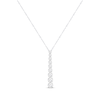 Thumbnail Image 1 of KAY Lab-Grown Diamonds Graduated Linear Drop Necklace 1 ct tw 14K White Gold 18”