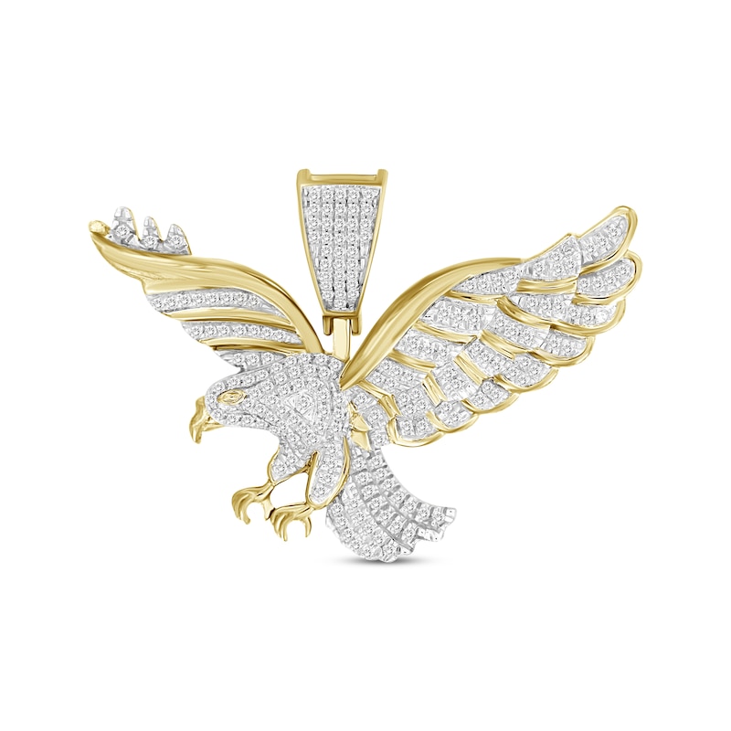 Main Image 1 of Men's Diamond Flying Eagle Charm 1/2 ct tw 10K Yellow Gold