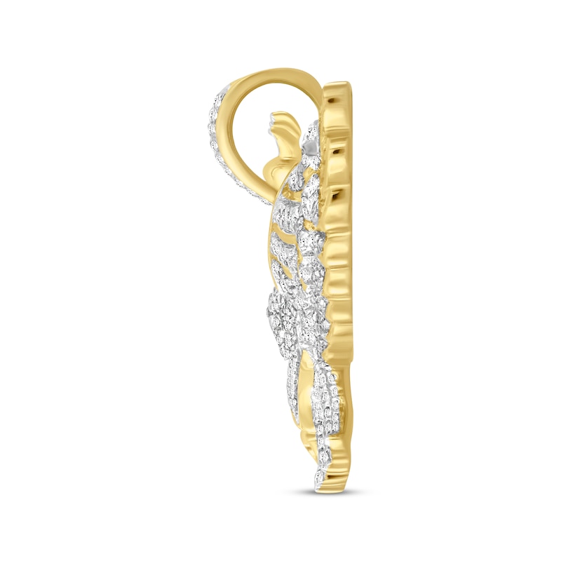 Main Image 3 of Men's Diamond Flying Eagle Charm 1/2 ct tw 10K Yellow Gold