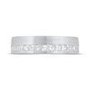 Thumbnail Image 3 of Men's Square-Cut Diamond Brushed Wedding Band 1 ct tw 10K White Gold