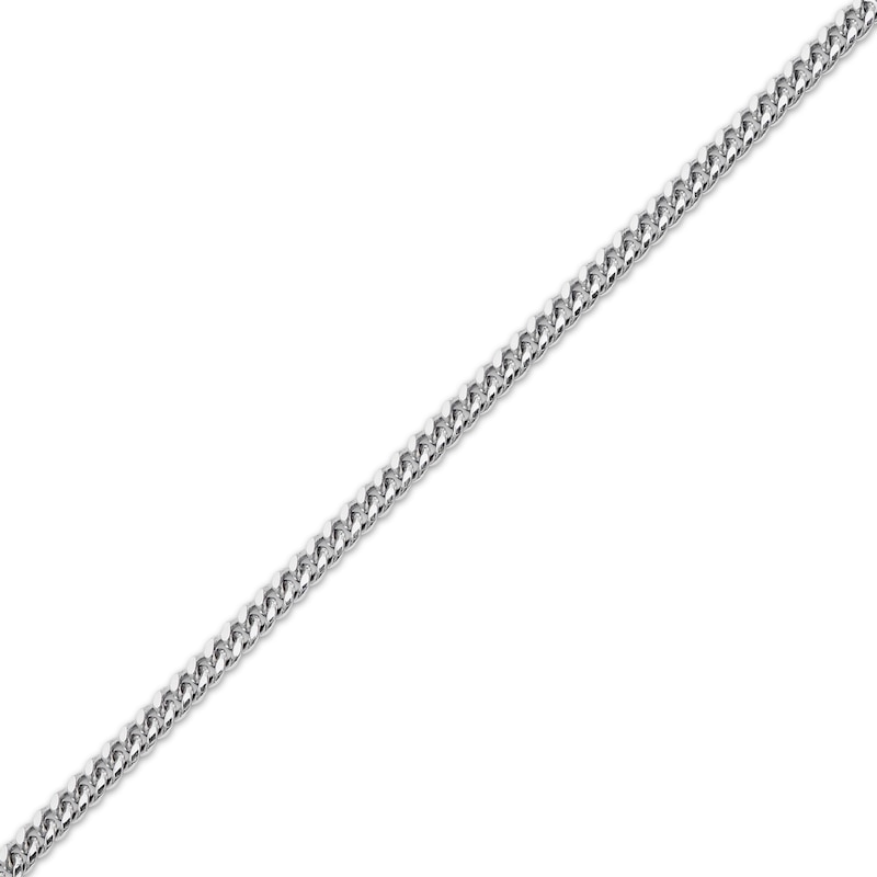 Main Image 1 of 3.95mm Diamond-Cut Miami Cuban Curb Chain Necklace Solid Sterling Silver 22"