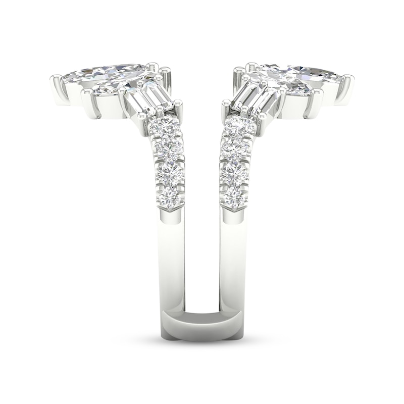 Main Image 3 of Lab-Grown Diamonds by KAY Marquise & Baguette-Cut Enhancer Ring 2-1/2 ct tw 14K White Gold