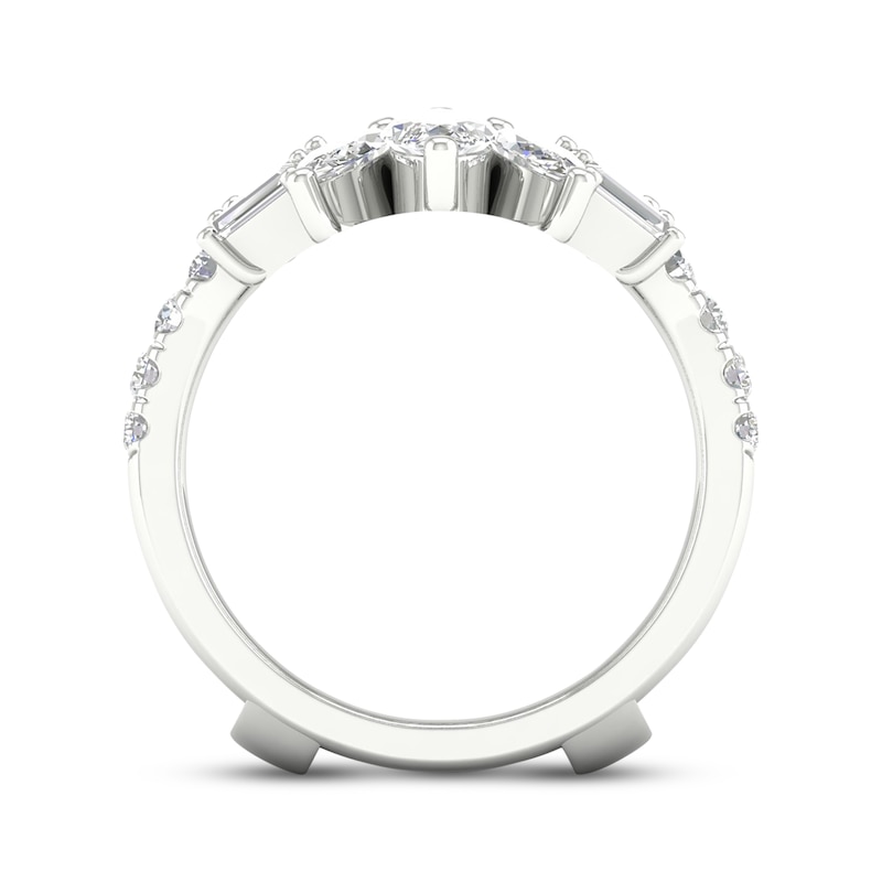 Main Image 4 of Lab-Grown Diamonds by KAY Marquise & Baguette-Cut Enhancer Ring 2-1/2 ct tw 14K White Gold