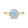 Thumbnail Image 2 of Cushion-Cut Opal & Diamond Ring 1/20 ct tw 10K Yellow Gold