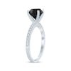Thumbnail Image 2 of Round-Cut Black & White Diamond Engagement Ring 2-1/5 ct tw 14K White Gold