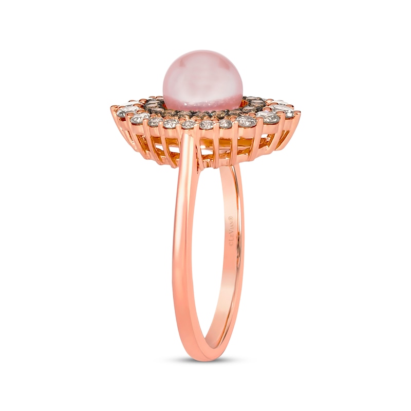 Main Image 2 of Le Vian Cultured Pink Pearl Ring 7/8 ct tw Diamonds 14K Strawberry Gold