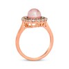 Thumbnail Image 3 of Le Vian Cultured Pink Pearl Ring 7/8 ct tw Diamonds 14K Strawberry Gold