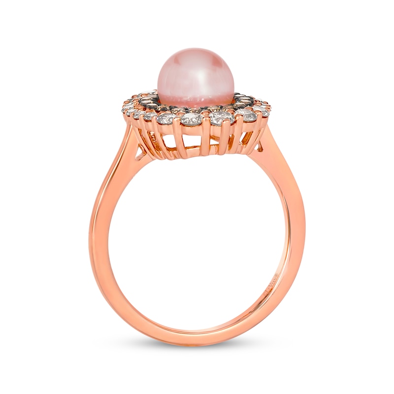 Main Image 3 of Le Vian Cultured Pink Pearl Ring 7/8 ct tw Diamonds 14K Strawberry Gold