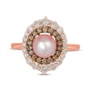 Thumbnail Image 4 of Le Vian Cultured Pink Pearl Ring 7/8 ct tw Diamonds 14K Strawberry Gold
