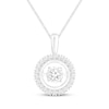 Thumbnail Image 1 of Unstoppable Love Diamond Halo Necklace 1/3 ct tw 10K White Gold 19"