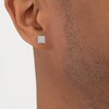 Thumbnail Image 2 of Multi-Diamond Square Double Halo Stud Earrings 3/4 ct tw 10K Yellow Gold