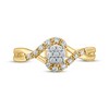 Thumbnail Image 3 of Multi-Diamond Bypass Swirl Promise Ring 1/5 ct tw 10K Yellow Gold