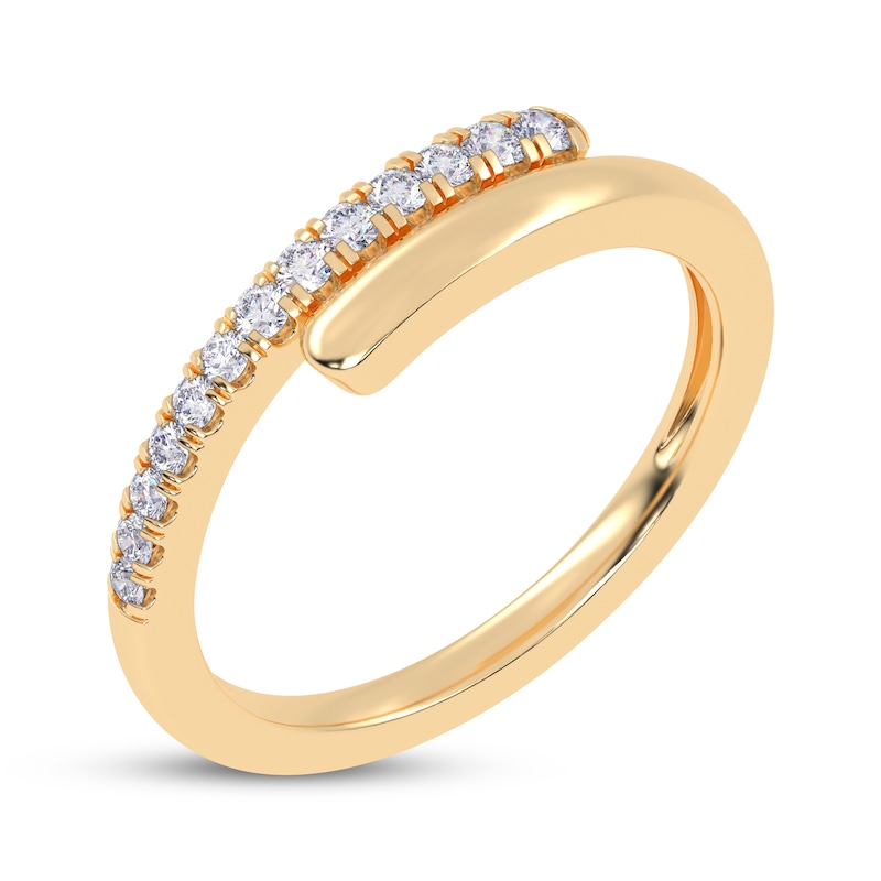 Main Image 2 of Diamond Wrap Ring 1/6 ct tw 14K Yellow Gold